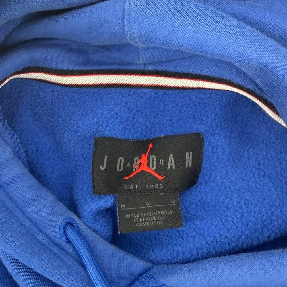 Jordan Flight Essentials Pullover Hoodie Game Royal Blue FD7545-480 Mens Medium